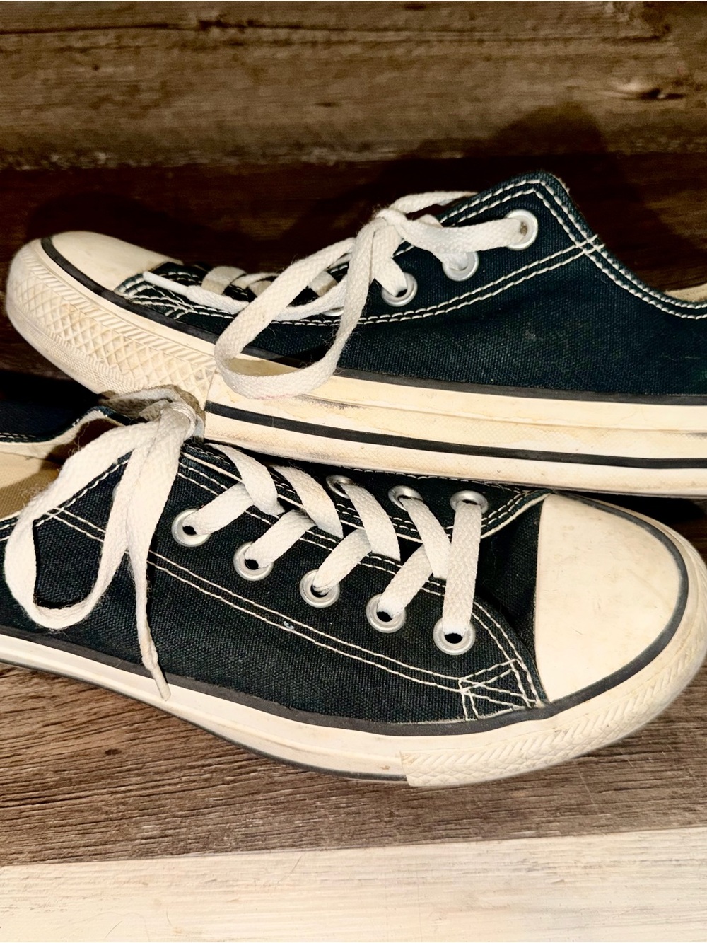 Classic Low-Top Canvas Sneakers in Black & White